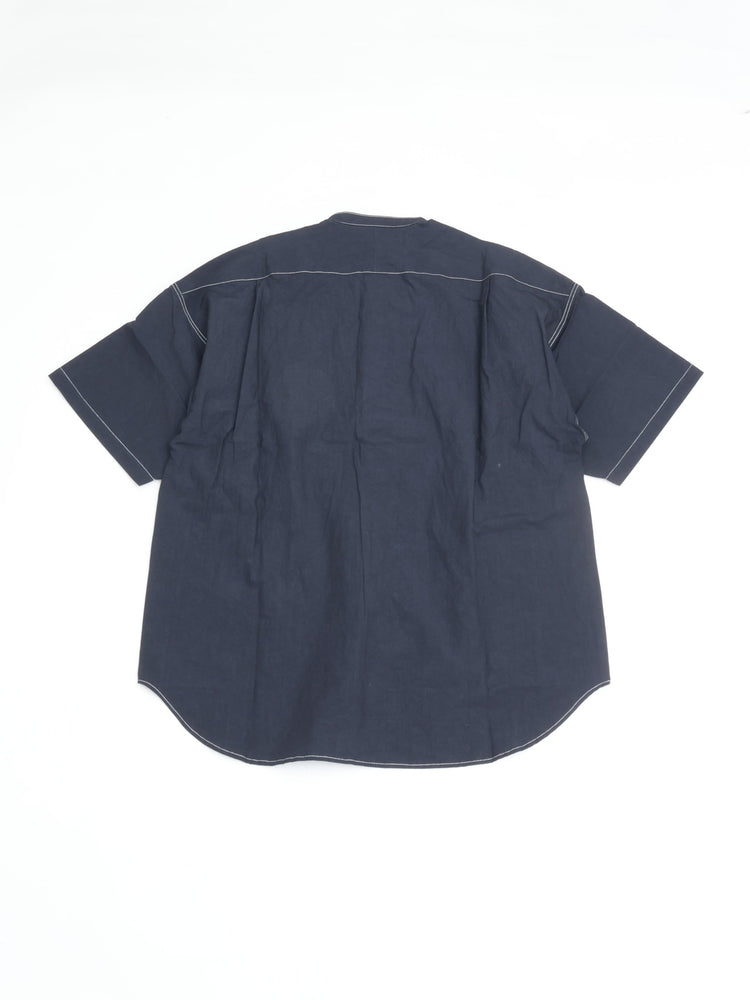 HAVERSACK  C/Lタイプライターバンドカラー半袖オーバーシャツ 822632  59 NAVY