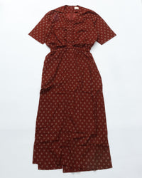 MEYAME　PRINT SUMMER DRESS MEY-2420 BURGUNDY