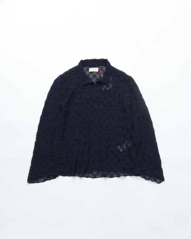 MEYAME  LACE SKIPPER BLOUSE　MEY-2418 NAVY
