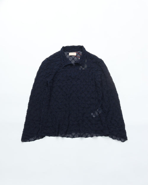 MEYAME LACE SKIPPER BLOUSE MEY-2418 NAVY