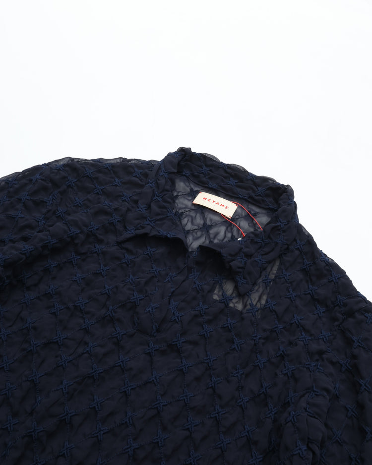 MEYAME  LACE SKIPPER BLOUSE　MEY-2418 NAVY