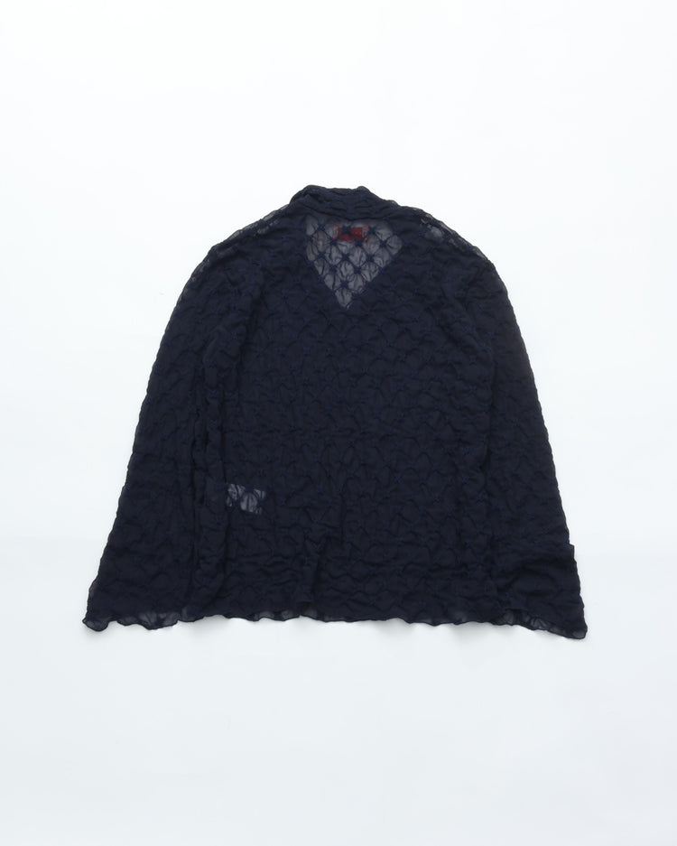 MEYAME  LACE SKIPPER BLOUSE　MEY-2418 NAVY