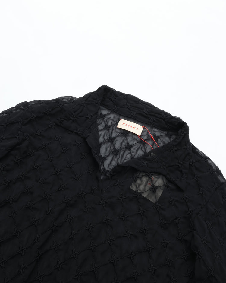 MEYAME  LACE SKIPPER BLOUSE　MEY-2418 BLACK