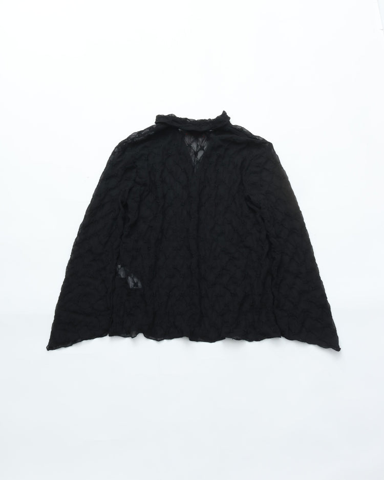MEYAME  LACE SKIPPER BLOUSE　MEY-2418 BLACK