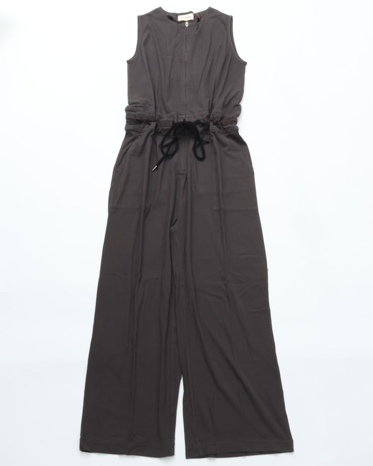 MEYAME　SLEEVELESS HALF ZIP ALL-IN-ONE　MEY-2306 BLACK