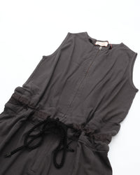 MEYAME　SLEEVELESS HALF ZIP ALL-IN-ONE　MEY-2306 BLACK