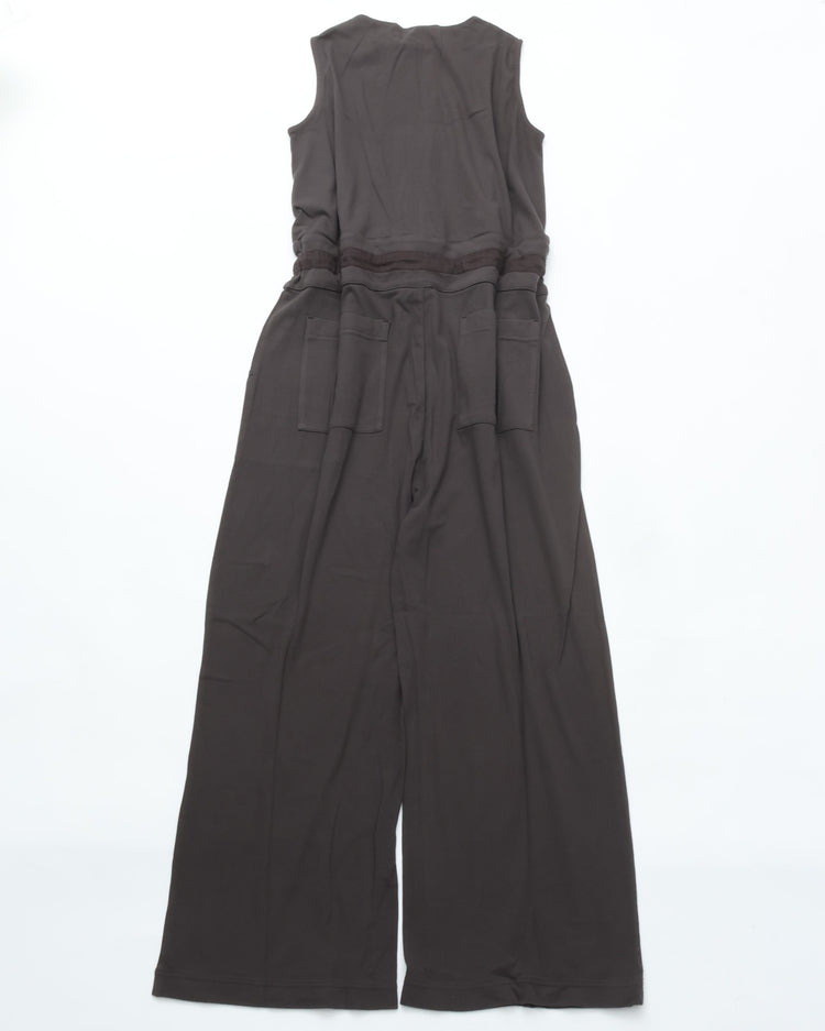 MEYAME　SLEEVELESS HALF ZIP ALL-IN-ONE　MEY-2306 BLACK