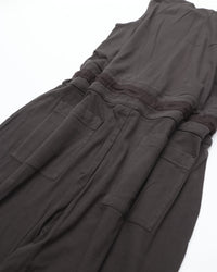 MEYAME　SLEEVELESS HALF ZIP ALL-IN-ONE　MEY-2306 BLACK