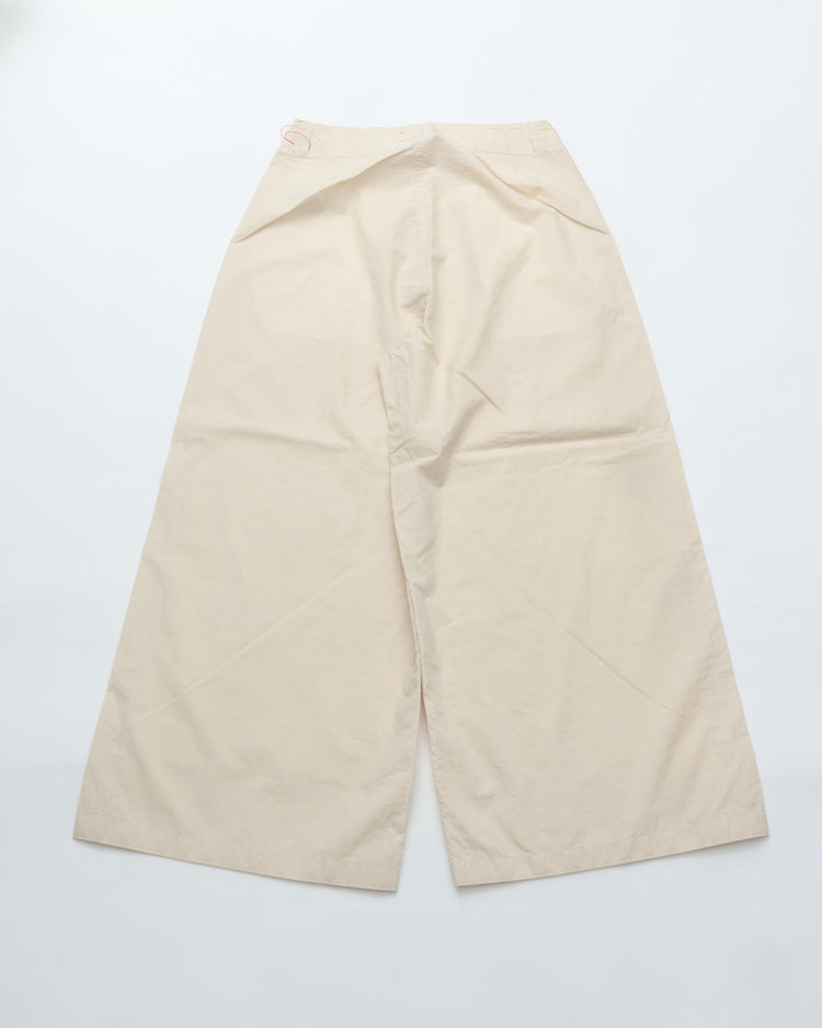 MEYAME  COTTON LINEN SIDE LINE WIDE PANTS MEY-2440 CREAM