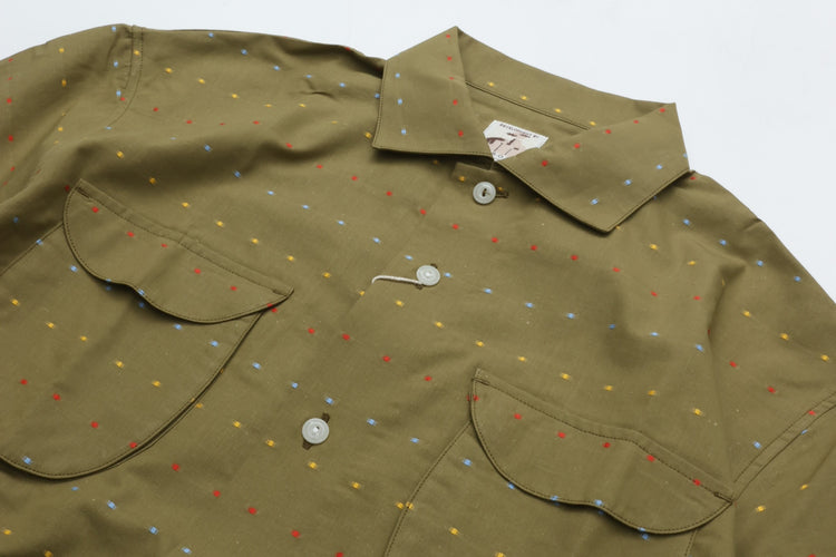 NOROLL   DOT S/S SHIRT OLIVE