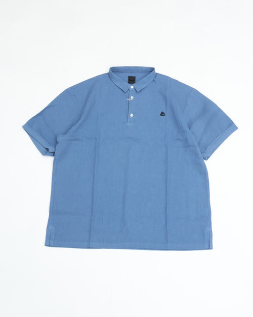 maillot / linen rich polo shirt-Tee BLACK 