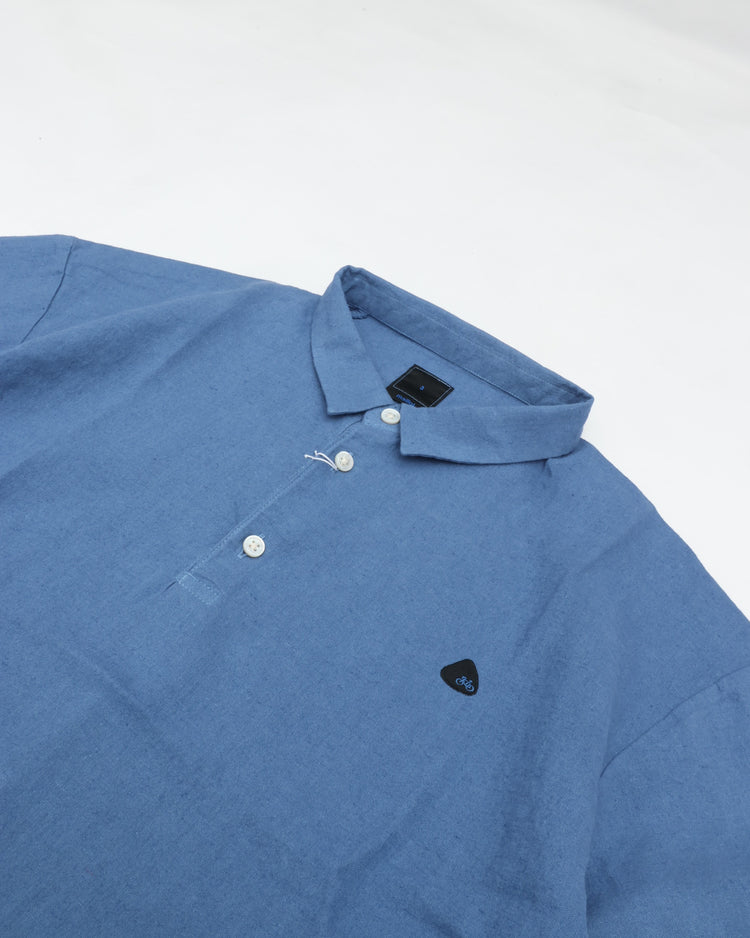 maillot  linen rich polo shirt-Tee NAVY