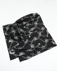 MEYAME EMBROIDERED SCARF MEY-2433 BLACK