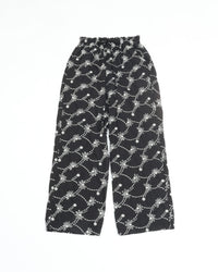MEYAME EMBROIDERED COZY PANTS MEY-2427 BLACK