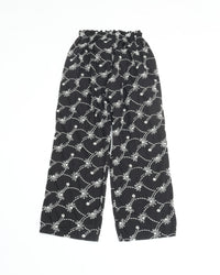 MEYAME EMBROIDERED COZY PANTS MEY-2427 BLACK