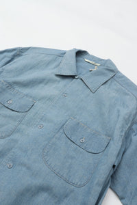 OLD JOE BRAND  GATHERED WAIST MARLBORO SHIRTS (Short-sleeve) INDIGO 261OJ-SH11