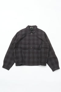 OLD JOE BRAND   PLEATED-POCKET RICKY JACKET GRAPHITE PLAID 261OJ-JK07