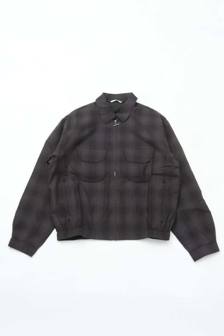 OLD JOE BRAND   PLEATED-POCKET RICKY JACKET GRAPHITE PLAID 261OJ-JK07