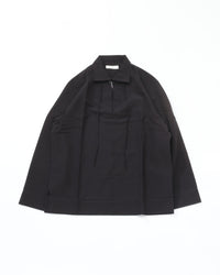 THE HINOKI　COTTON LINEN ORGANIC COTTON SKIPPER SHIRT TH26S-29 BLACK