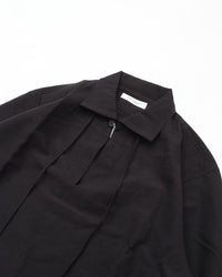 THE HINOKI　COTTON LINEN ORGANIC COTTON SKIPPER SHIRT TH26S-29 BLACK