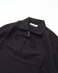 THE HINOKI　COTTON LINEN ORGANIC COTTON SKIPPER SHIRT TH26S-29 BLACK