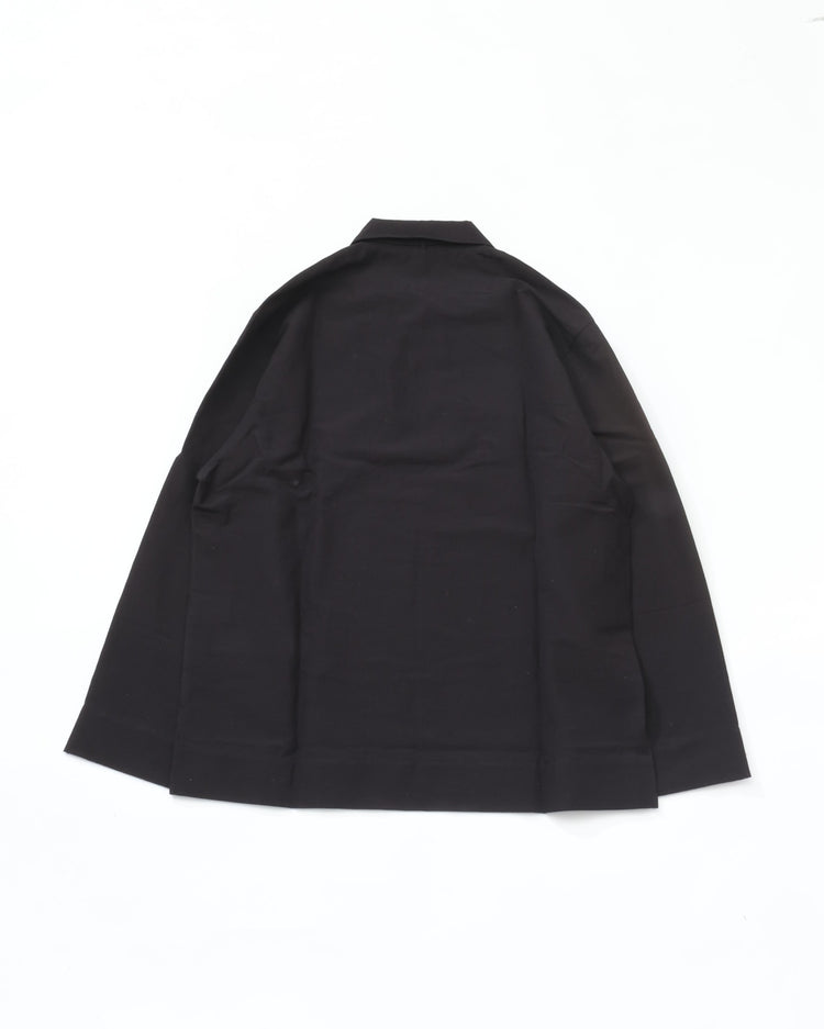 THE HINOKI　COTTON LINEN ORGANIC COTTON SKIPPER SHIRT TH26S-29 BLACK