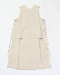 THE HINOKI　COTTON LINEN ORGANIC COTTON SLEEVELESS LAYERED DRESS TH26S-32 NATURAL