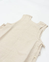 THE HINOKI　COTTON LINEN ORGANIC COTTON SLEEVELESS LAYERED DRESS TH26S-32 NATURAL