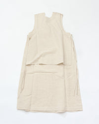 THE HINOKI　COTTON LINEN ORGANIC COTTON SLEEVELESS LAYERED DRESS TH26S-32 NATURAL