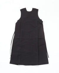 THE HINOKI　COTTON LINEN ORGANIC COTTON SLEEVELESS LAYERED DRESS TH26S-32 BLACK