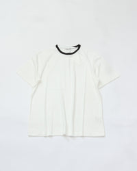 THE HINOKI　SUVIN COTTON HALF SLEEVE RINGER T-SHIRT WHITE*BLACK TH26S-41