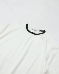 THE HINOKI　SUVIN COTTON HALF SLEEVE RINGER T-SHIRT WHITE*BLACK TH26S-41