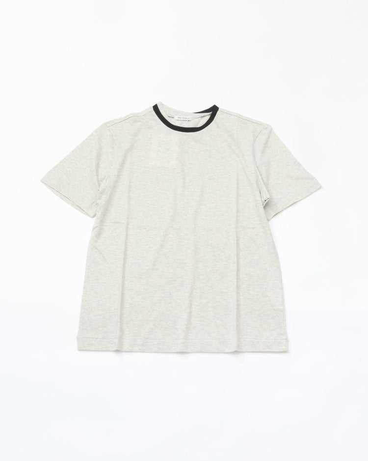 THE HINOKI　SUVIN COTTON HALF SLEEVE RINGER T-SHIRT H.GRAY*BLACK TH26S-41