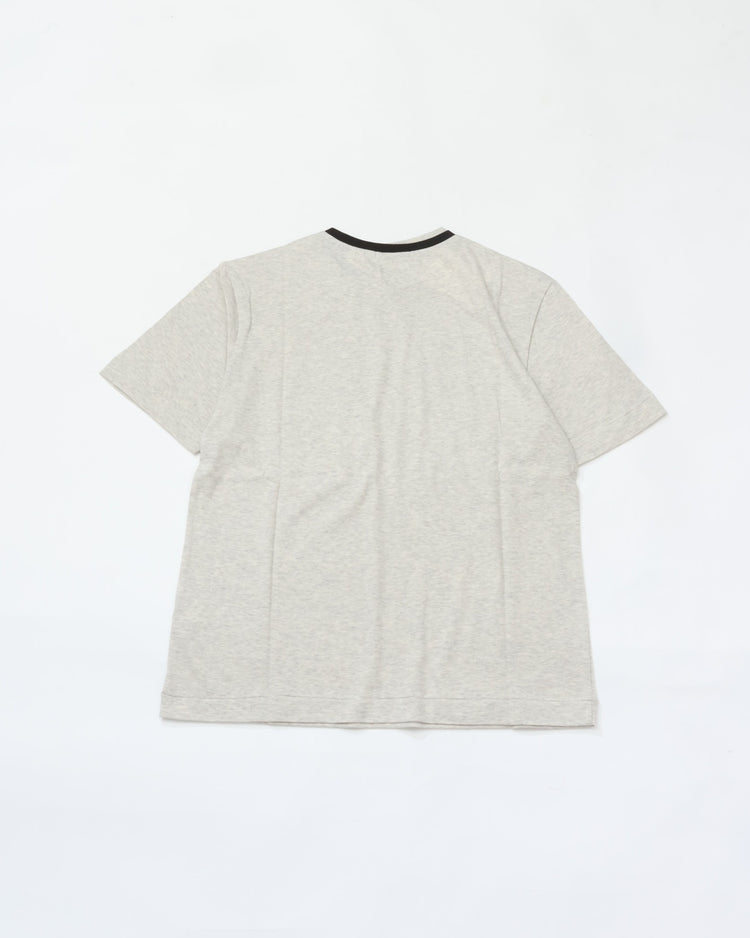 THE HINOKI　SUVIN COTTON HALF SLEEVE RINGER T-SHIRT H.GRAY*BLACK TH26S-41