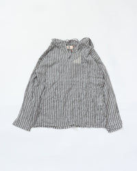 MEYAME  STRIPED LIGHT PARKA MEY-2430 BLACK