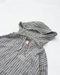 MEYAME  STRIPED LIGHT PARKA MEY-2430 BLACK