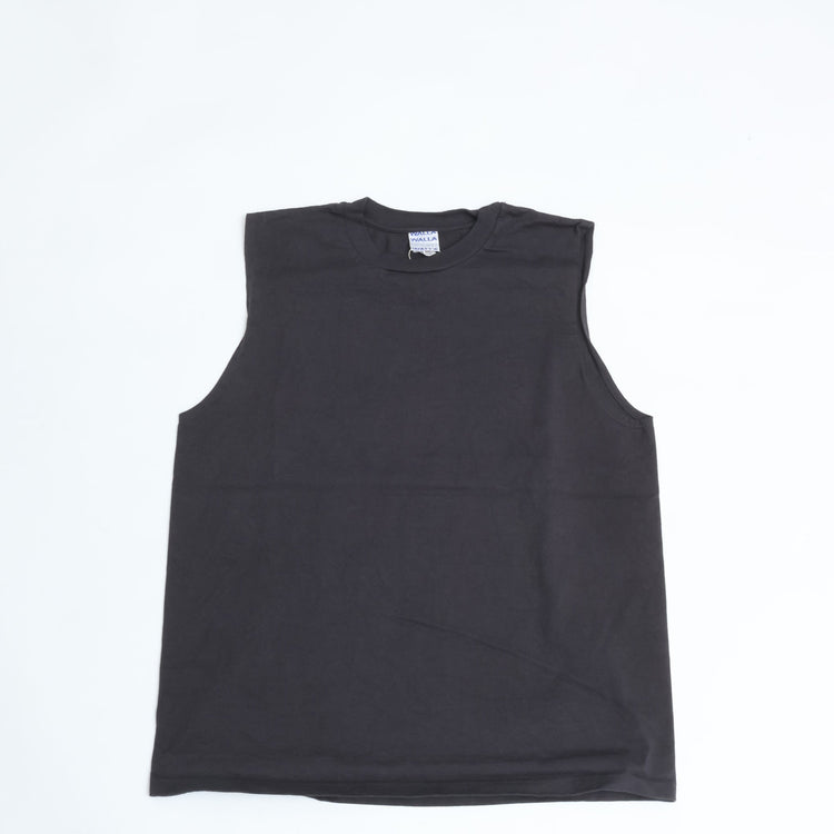 WALLA WALLA SPORT/　9oz TUBE SLEEVELESS TEE USED BLACK