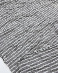 MEYAME  STRIPED LIGHT PARKA MEY-2430 BLACK