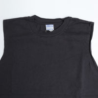 WALLA WALLA SPORT/　9oz TUBE SLEEVELESS TEE USED BLACK