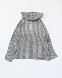 MEYAME  STRIPED LIGHT PARKA MEY-2430 BLACK