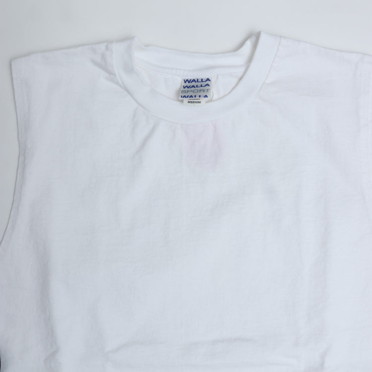 WALLA WALLA SPORT/ 9oz TUBE SLEEVELESS TEE WHITE
