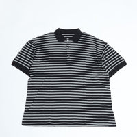 PORTER CLASSIC / H/W BEATNIK BORDER POLO SHIRT BLACK