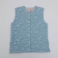 MEYAME / FLOWER QUILTING VEST BLUE