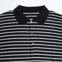 PORTER CLASSIC / H/W BEATNIK BORDER POLO SHIRT BLACK