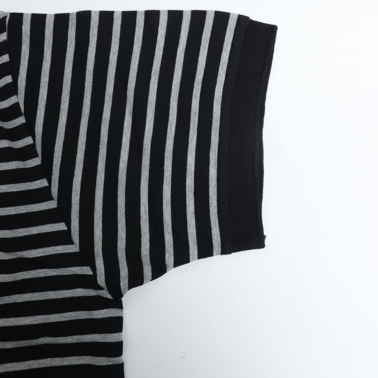 PORTER CLASSIC / H/W BEATNIK BORDER POLO SHIRT BLACK