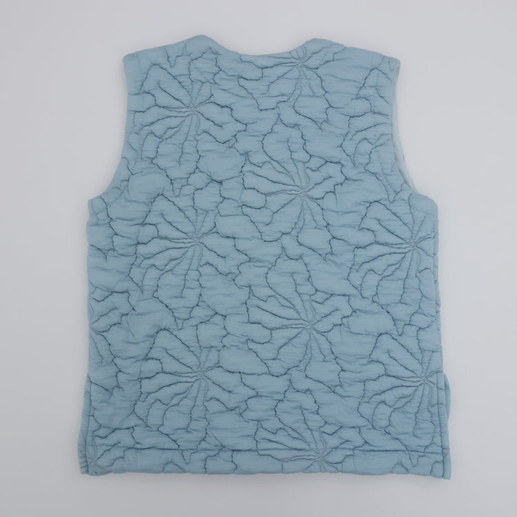 MEYAME / FLOWER QUILTING VEST BLUE