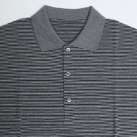PORTER CLASSIC / H/W BEATNIK BORDER POLO SHIRT GRAY BLACK
