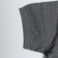 PORTER CLASSIC / H/W BEATNIK BORDER POLO SHIRT GRAY BLACK