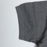 PORTER CLASSIC / H/W BEATNIK BORDER POLO SHIRT GRAY BLACK