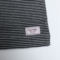 PORTER CLASSIC / H/W BEATNIK BORDER POLO SHIRT GRAY BLACK